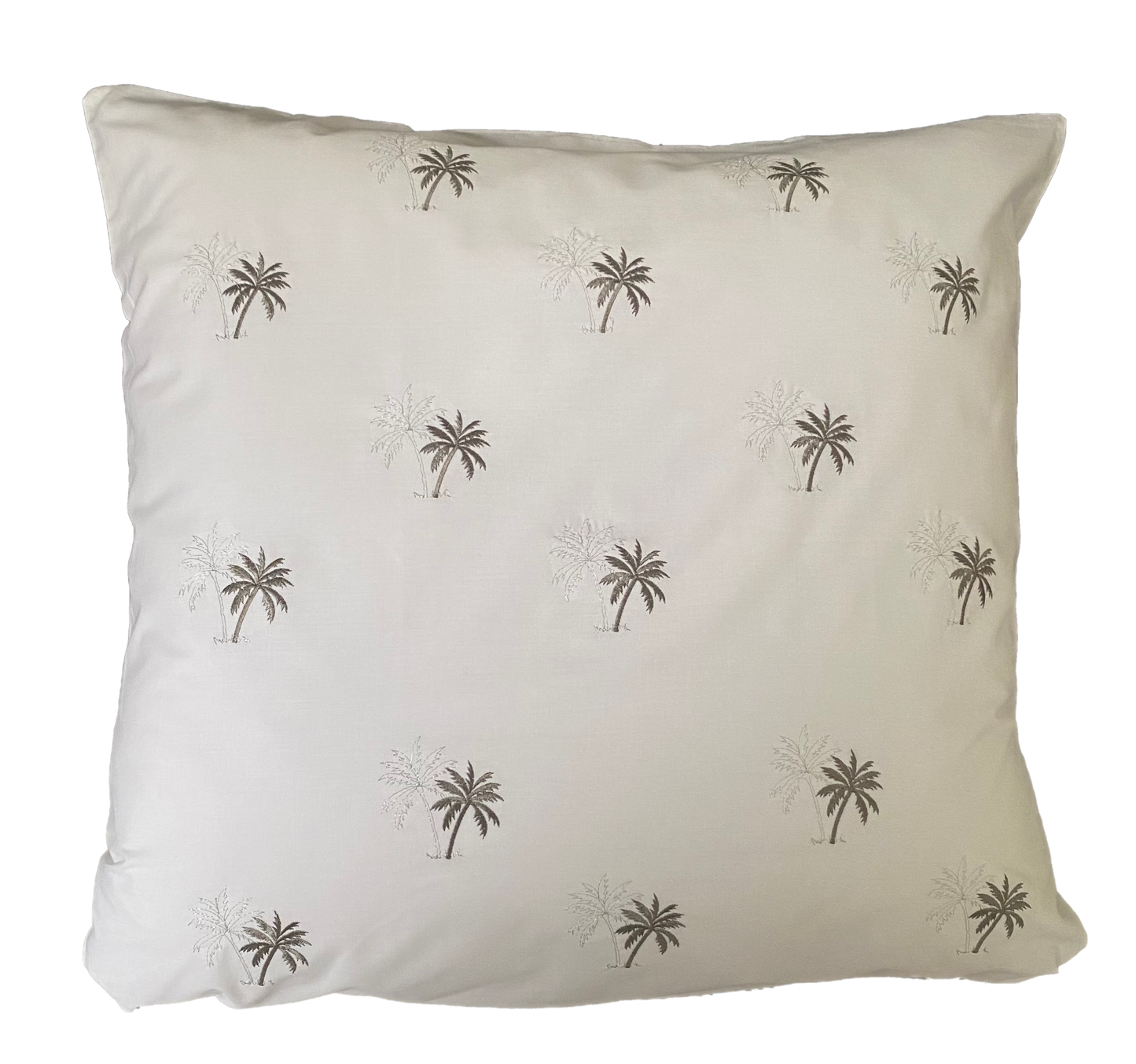 Midnight at the Oasis Embroidered European Pillowcase White